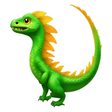 Green scaly neon tail sticker