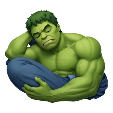 Incredible hulk sleeping sticker