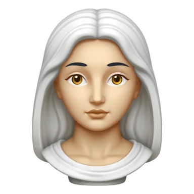 Marble style statue of woman face  sticker