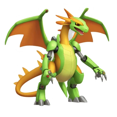 Mechanical Flygon-Charizard-Medabot-Mecha full body sticker