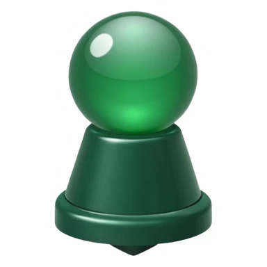 DARK GREEN pushpin sticker