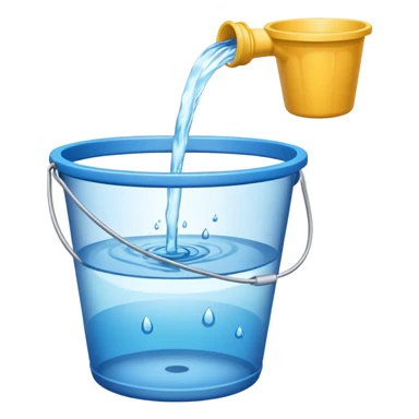 a bucket being poured out sticker