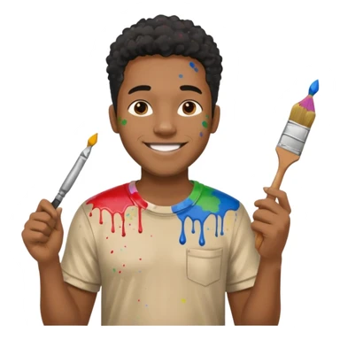 Street Painter black man sticker