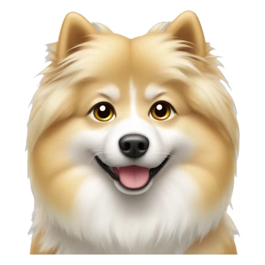 White and blonde spots spitz sticker