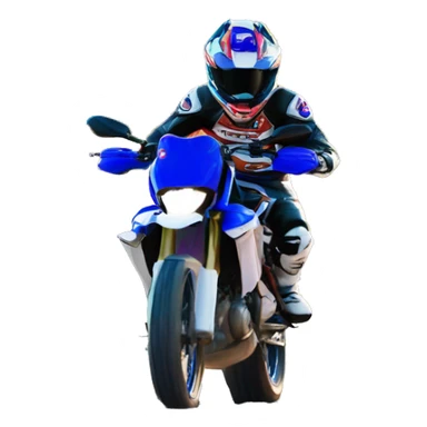 Mario sur une moto Yamaha 125yz sticker