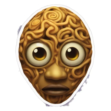 One psychedelic pupa art without eyes sticker