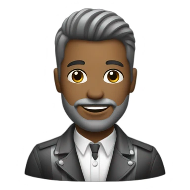 barber black and grey sticker