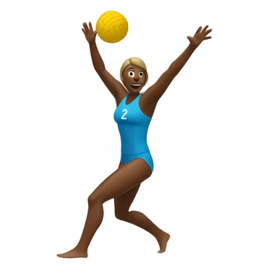 beach volleyball serve sticker