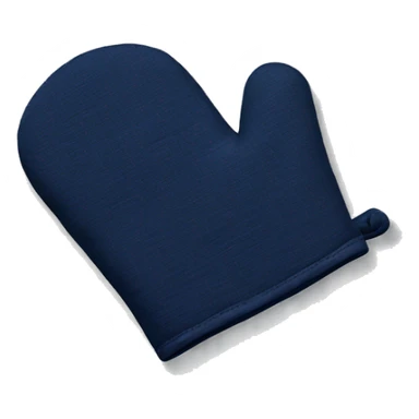 Realistic navy blue oven mitt sticker