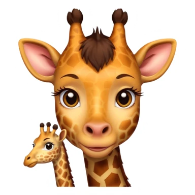 Woman with a giraffe neck  sticker