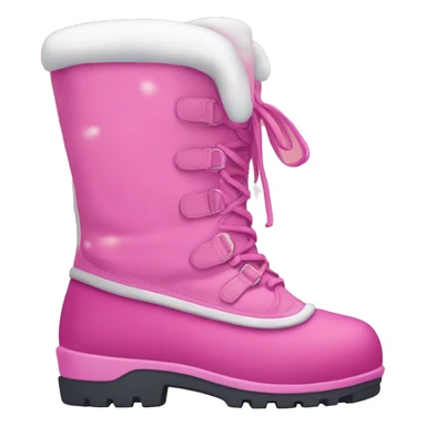 pink snow boots  sticker