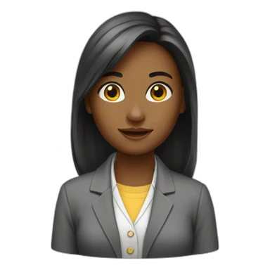 study girl in desk sticker