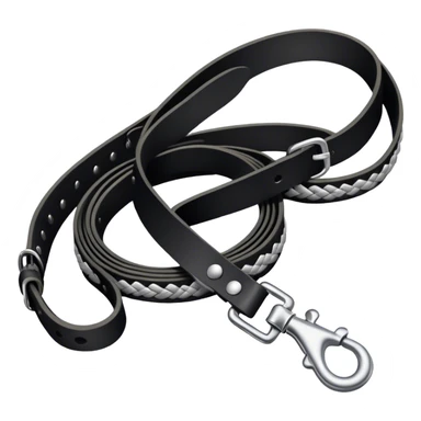 Black collar with leash sticker