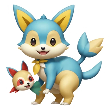 Victini-Pichu-Oshawott-Sneasel-Fakémon-hybrid-creature (full body)  sticker