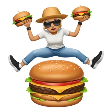  twerking on a burger cuh sticker