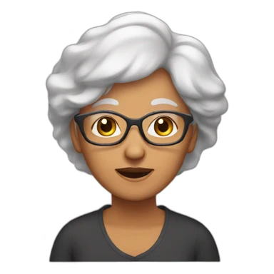 grandma with beard sticker