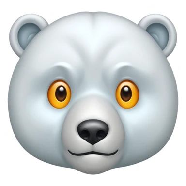 Que el oso polar este cerrando un ojo y el otro ojo abierto sin que los ojos queden manchadoa sticker