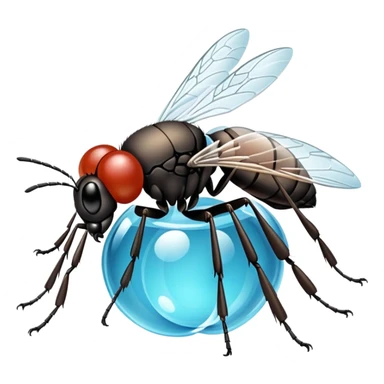 Una mosca haciendo malabares  sticker