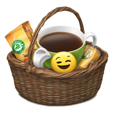 Gift basket tea coffee sticker