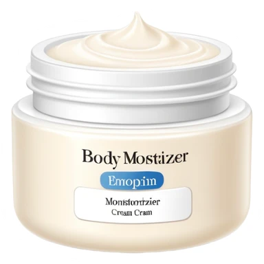 body moisturizer cream pot with label sticker