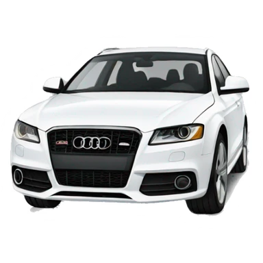 A white Audi.  sticker