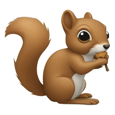 Stick figure squirrel  sticker