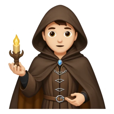 A sorcerer robbing a family sticker