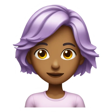 A girl with a smirk and eye roll sticker