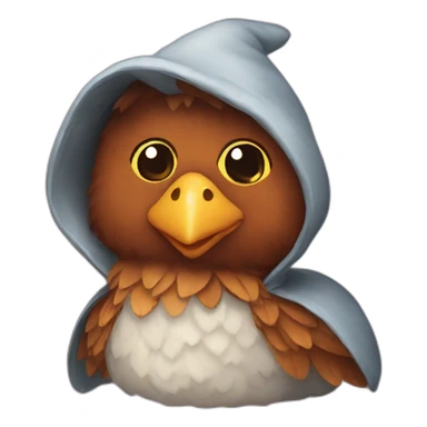 A hen in Halloween costume sticker