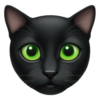 black-cat-green-eyes sticker