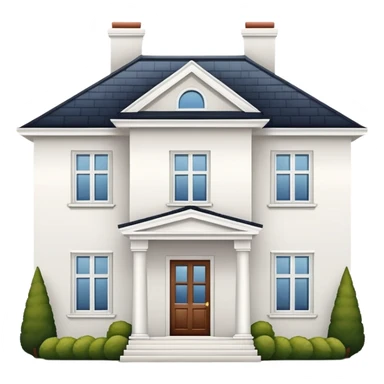simple residential house, classic home with a roof and windows, minimalistic and clear sticker