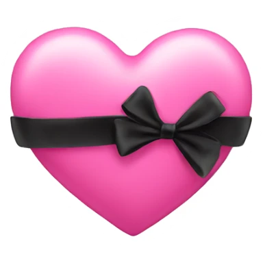 Pink heart with black bows sticker