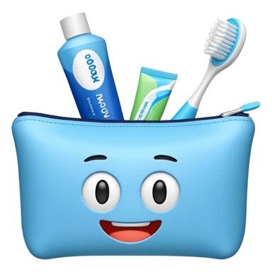 amenity kit with toothbrush toothpaste sticker