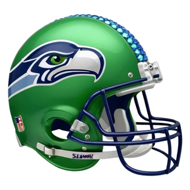 NFL Seahawks logo helmut with diamond bling  sticker