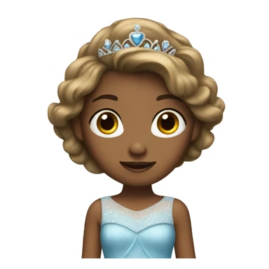 Girl wearing a princess dress sticker