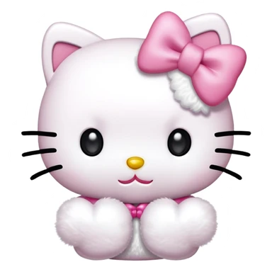 hello kitty with bow sticker
