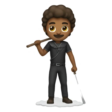 Man with whip sticker