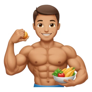 food flexing biceps sticker