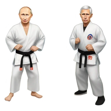 vladimir putin and entony fauci on tatami sticker