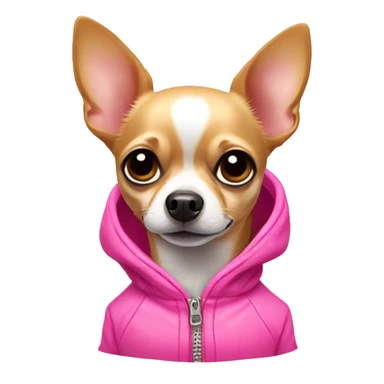 Chihuahua in a pink jacket sticker