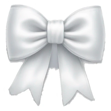 white satin bow sticker