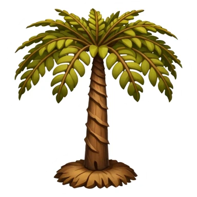 lepidodendron palmera tronco de escamas hojas con semillas cafe sticker