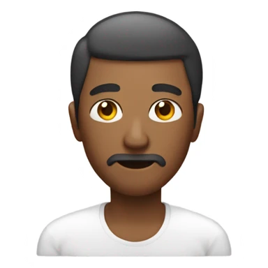 man with liquid on face sticker