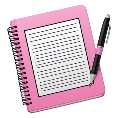 big open pink book and note pen add on it the word BUSY sticker