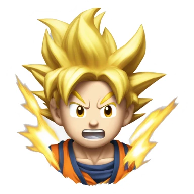 goku super saiyan with aura sticker