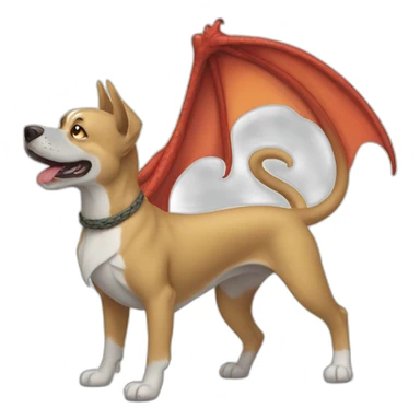 dog with dragon sticker