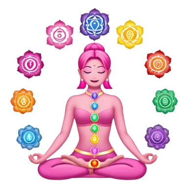 the seven chakras pink sticker