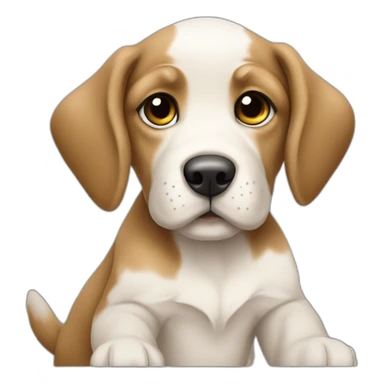 sitting puppy Braque D'Auvergne sticker