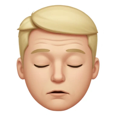 A male squinting his eyes closed but the mouth is whistling sticker