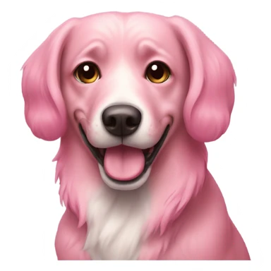 pink heart eyed dog sticker